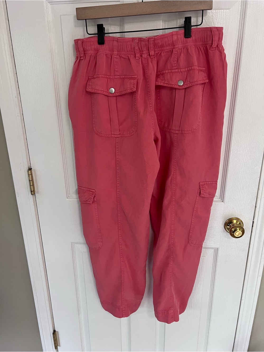 Risen Tencel Relaxed Cargo Pants Dolce Vita Pink Drawstring Size L NWT - Picture 8 of 11